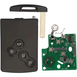 Carte vierge Renault 4 boutons 4A AES PCF7953 433 MHz – télécommande à programmer