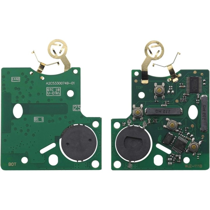 Carte vierge Renault 4 boutons ID46 PCF7952 433 MHz – télécommande à programmer – circuit