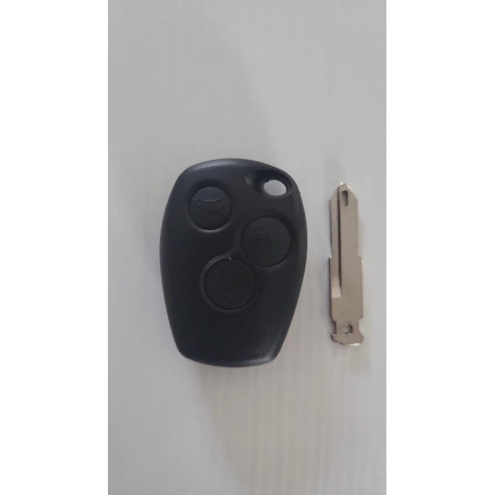 Clé vierge Renault 3 boutons 4A AES PCF7961M 433 MHz – Lame VAC102 – télécommande à programmer – face avant