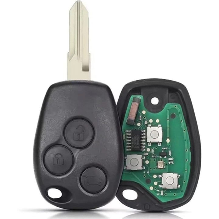 Clé vierge Renault 3 boutons 4A AES PCF7961M 433 MHz – Lame VAC102 – télécommande à programmer