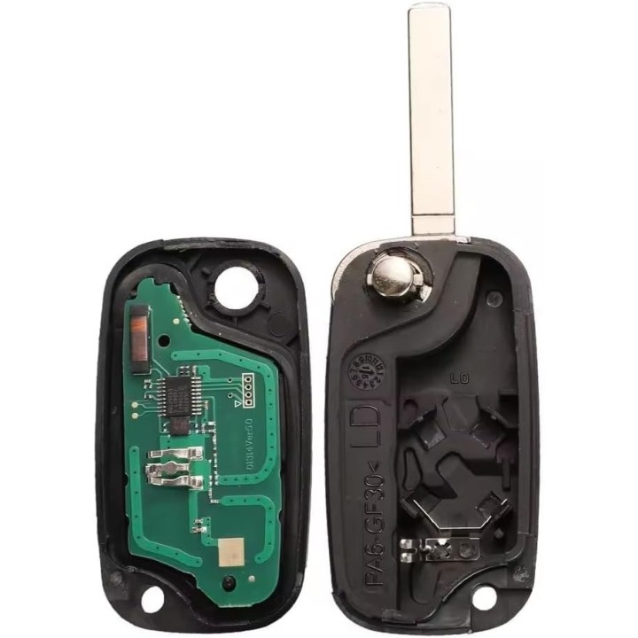 Clé vierge Renault 3 boutons ID46 433 MHz FSK – Lame VA2 – télécommande à programmer – intérieur