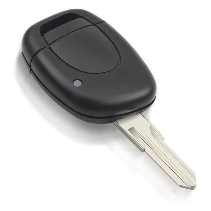Clé vierge Renault 1 bouton ID46 PCF7946, lame VAC102, 433 MHz, à programmer. vue de côté