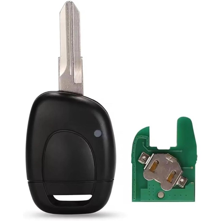 Clé vierge Renault 1 bouton ID46 PCF7946, lame VAC102, 433 MHz, à programmer.