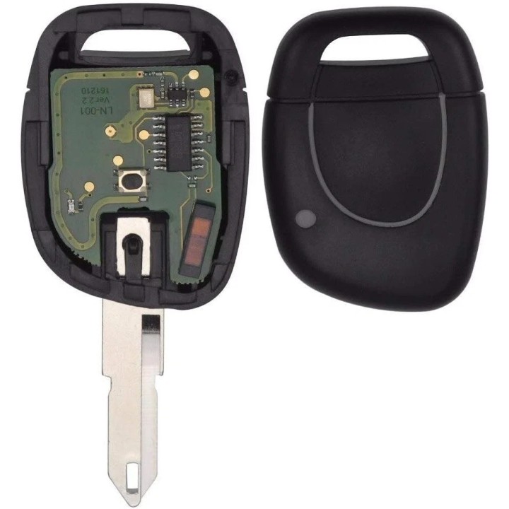Clé vierge Renault 1 bouton ID46 PCF7946, lame NE73, 433 MHz, à programmer. intérieur