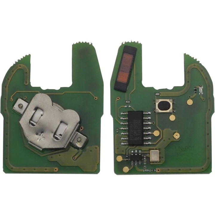 Clé vierge Renault 1 bouton ID46 PCF7946, lame NE73, 433 MHz, à programmer. circuit