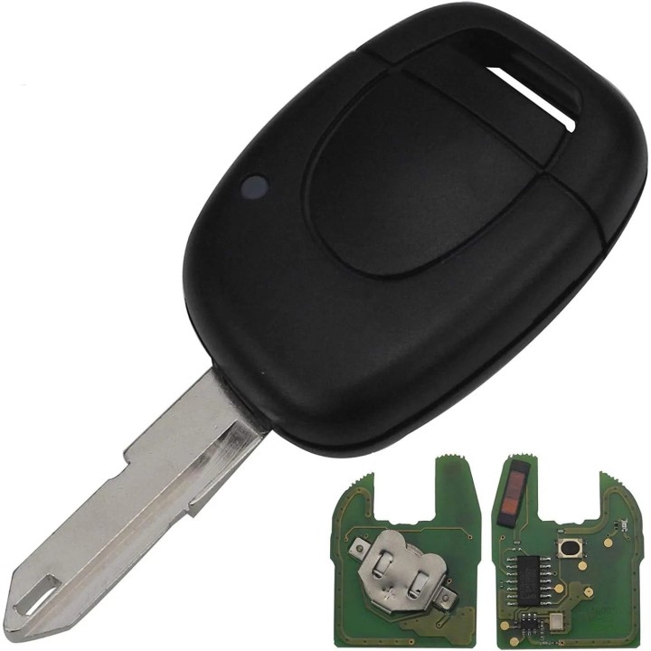 Clé vierge Renault 1 bouton ID46 PCF7946, lame NE73, 433 MHz, à programmer.