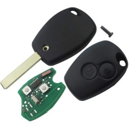 Clé vierge Renault 2 boutons ID46 PCF7947, lame VA2, 433 MHz ASK, à programmer.