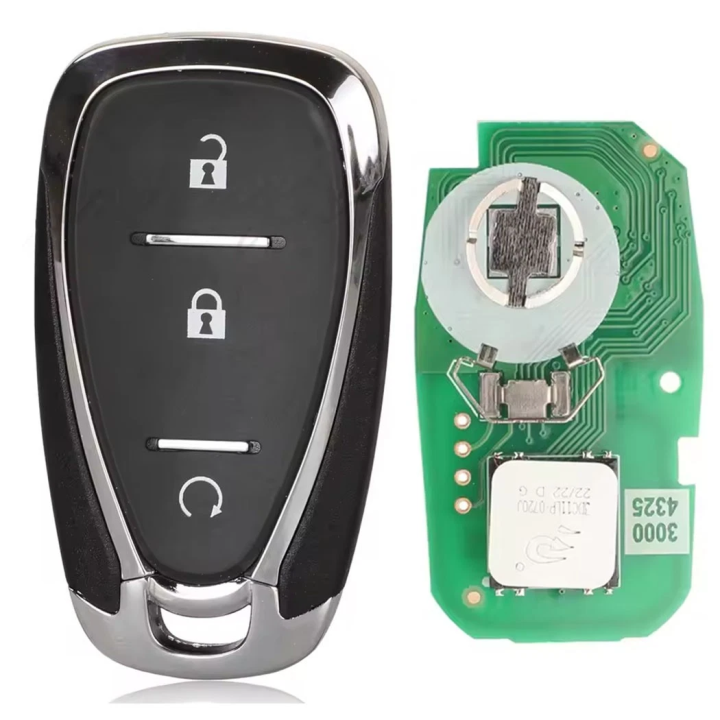 Télécommande Chevrolet 3 boutons HYQ4EA, 433 MHz ASK, transpondeur ID46 PCF7937, lame HU100 – clé vierge à programmer