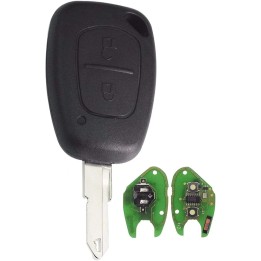 Clé vierge Opel 2 boutons ID46 PCF7946, lame NE73, 433 MHz, à programmer.