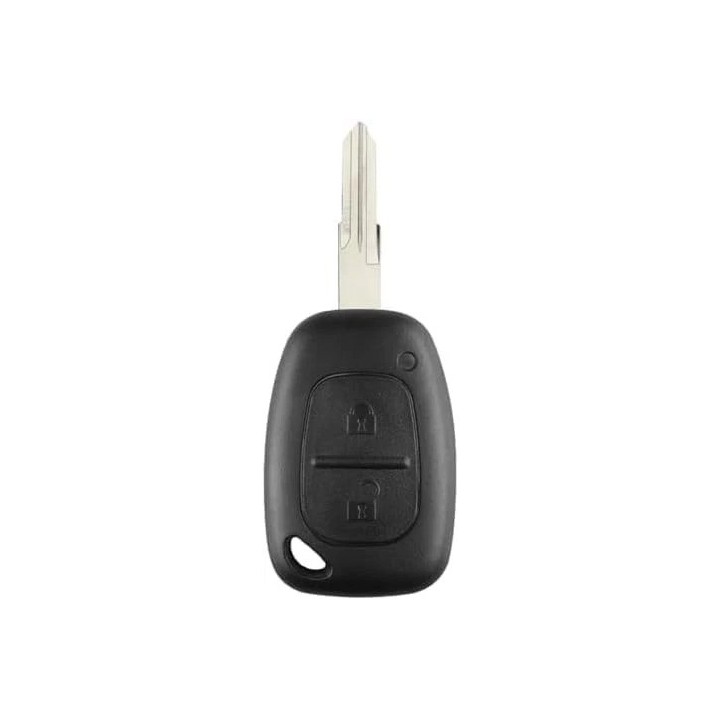 Clé vierge Opel 2 boutons ID46 PCF7946, lame VAC102, 433 MHz, à programmer. face avant