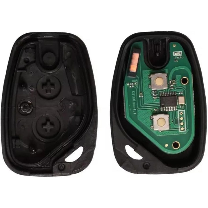 Clé vierge Opel 2 boutons ID46 PCF7946, lame VAC102, 433 MHz, à programmer. intérieur