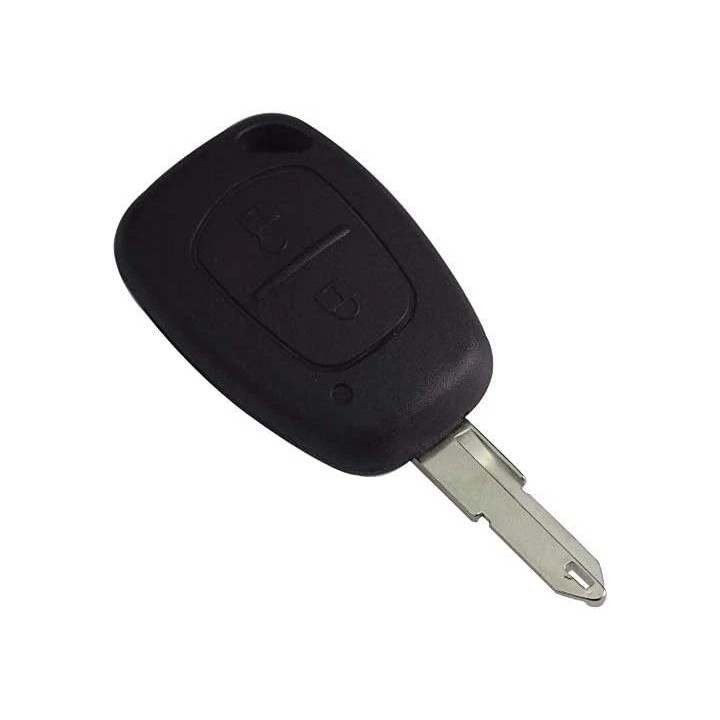 Clé vierge Nissan 2 boutons ID46 PCF7946, lame NE73, 433 MHz, à programmer. face avant