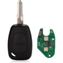 Clé vierge Nissan 2 boutons ID46 PCF7946, lame VAC102, 433 MHz, à programmer.