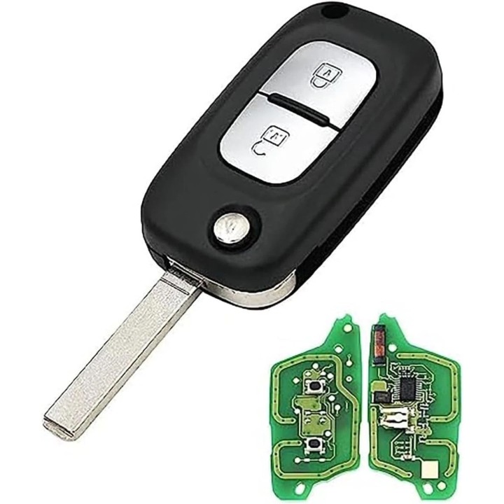 Clé vierge Mercedes Citan 2 boutons ID46 PCF7961, lame VA2, 433 MHz FSK, à programmer.