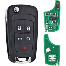 Télécommande Chevrolet 5 boutons 433 MHz avec transpondeur ID46 PCF7937E – clé vierge à programmer