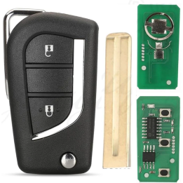 Clé vierge Citroën C1 2 boutons – transpondeur ID74H / 8A, 433 MHz ASK, lame TOY49