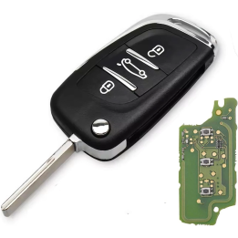Clé télécommande pour Peugeot 3 boutons avec lame HU83
