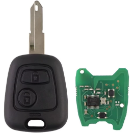 Clé télécommande Peugeot 2 boutons avec lame Ne73