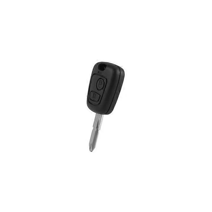 Clé télécommande Peugeot 2 boutons avec lame Ne73 vue de côté