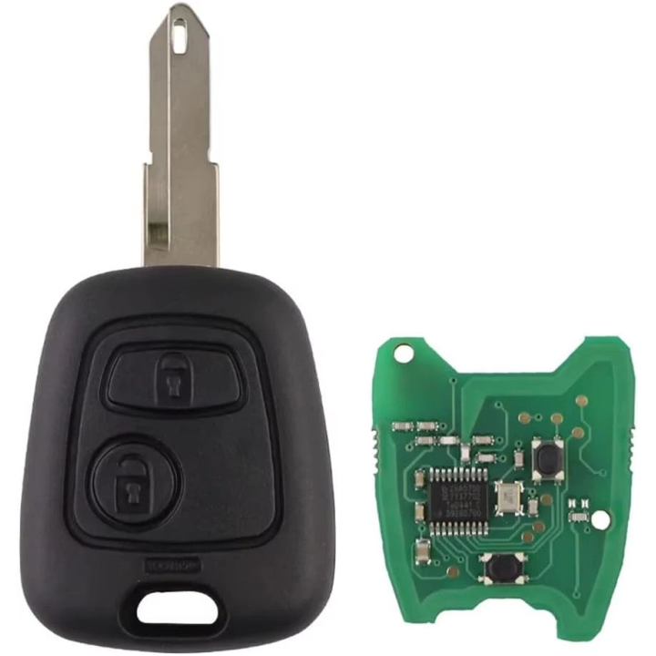 Clé télécommande Peugeot 2 boutons avec lame Ne73
