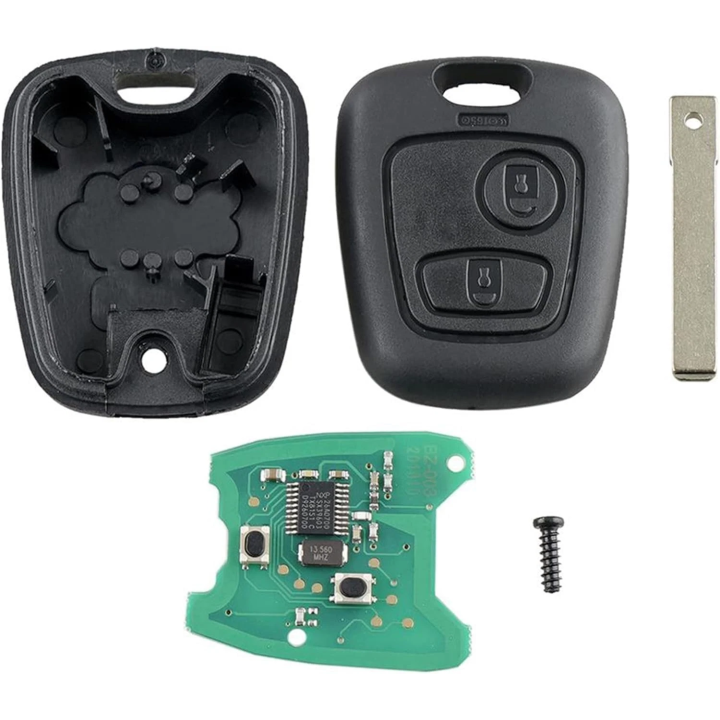 Clé télécommande pour Citroen 2 Boutons lame VA2 - intérieur