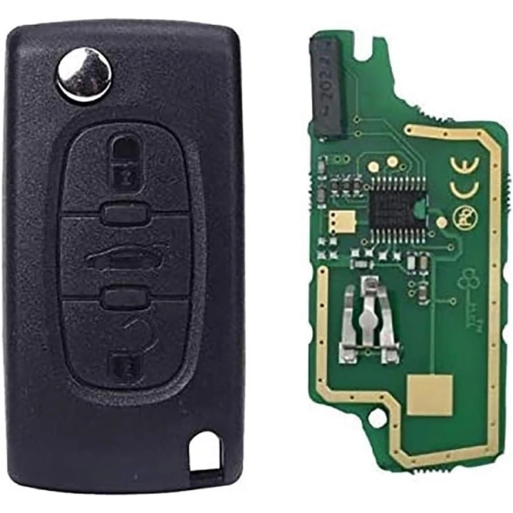 Clé télécommande pour Citroen 3 boutons coffre Ce0536 avec lame Va2