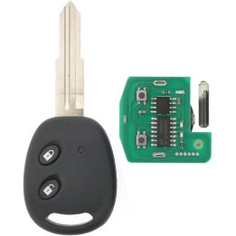 Télécommande Chevrolet 2 boutons 433 MHz avec transpondeur ID48 FSK et lame DWO4r – clé vierge à programmer