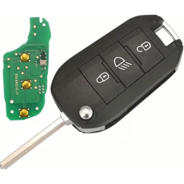 Clé télécommande Citroën 3 boutons phare ID46 VA2