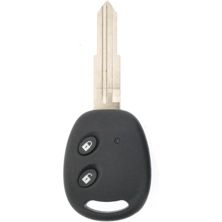 Télécommande Chevrolet 2 boutons 433 MHz avec transpondeur ID48 FSK et lame DWO4r – clé vierge à programmer - face avant