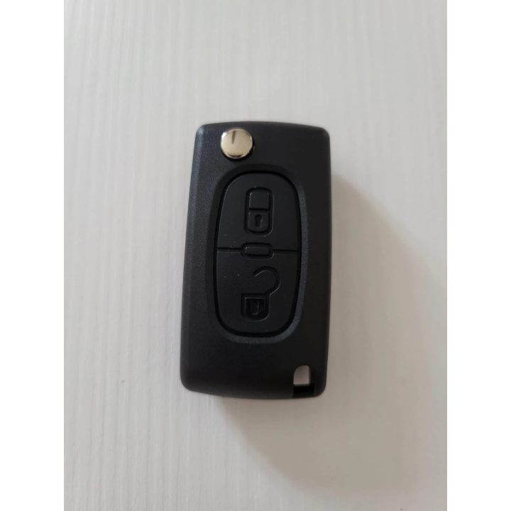 Clé télécommande Citroën 2 boutons CE0536 ASK 433 MHz – lame HU83 – Berlingo et Xsara Picasso - face avant