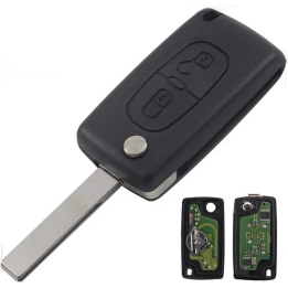 Clé télécommande Citroën 2 boutons CE0523 ASK 433 MHz – lame HU83