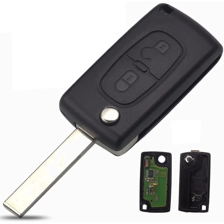 Clé télécommande Peugeot 2 boutons CE0536 ASK 433 MHz – lame HU83