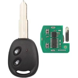 Télécommande Chevrolet 2 boutons 433 MHz avec transpondeur ID48 FSK et lame DWO5 – clé vierge à programmer