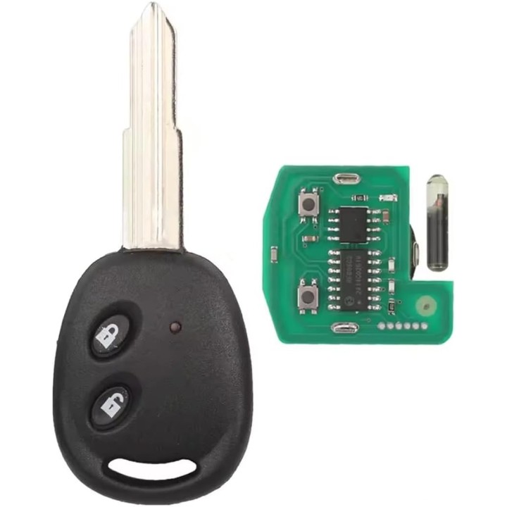 Télécommande Chevrolet 2 boutons 433 MHz avec transpondeur ID48 FSK et lame DWO5 – clé vierge à programmer