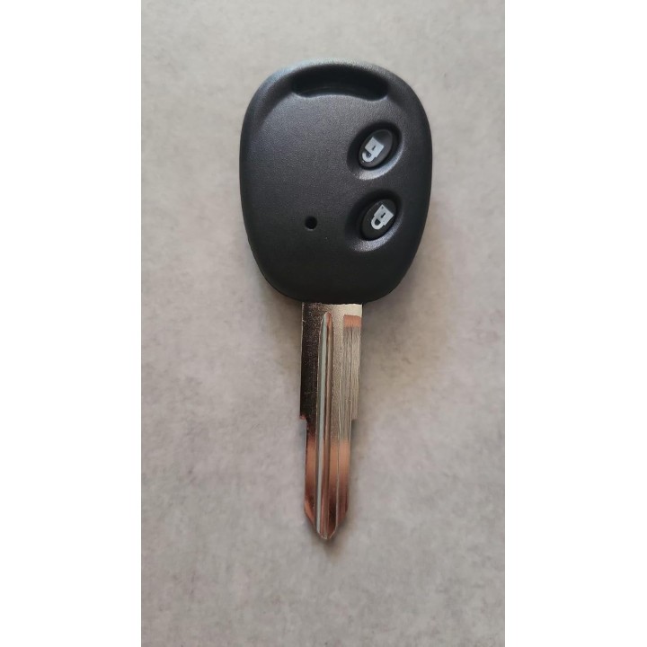 Télécommande Chevrolet 2 boutons 433 MHz avec transpondeur ID48 FSK et lame DWO5 – clé vierge à programmer - face avant