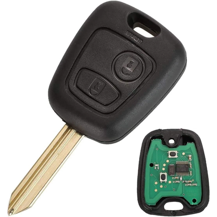 Clé télécommande Peugeot 2 boutons ID46 433 MHz – lame SX9