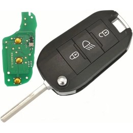 Télécommande Peugeot 3 boutons 433 MHz – lame HU83 – transpondeur 4A AES