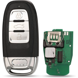 Clé vierge Audi A4 A5 A6 A7 A8 S4 S5 S6 S7 S8 Q3 Q5 3 boutons – 433 MHz ID46 PCF7945