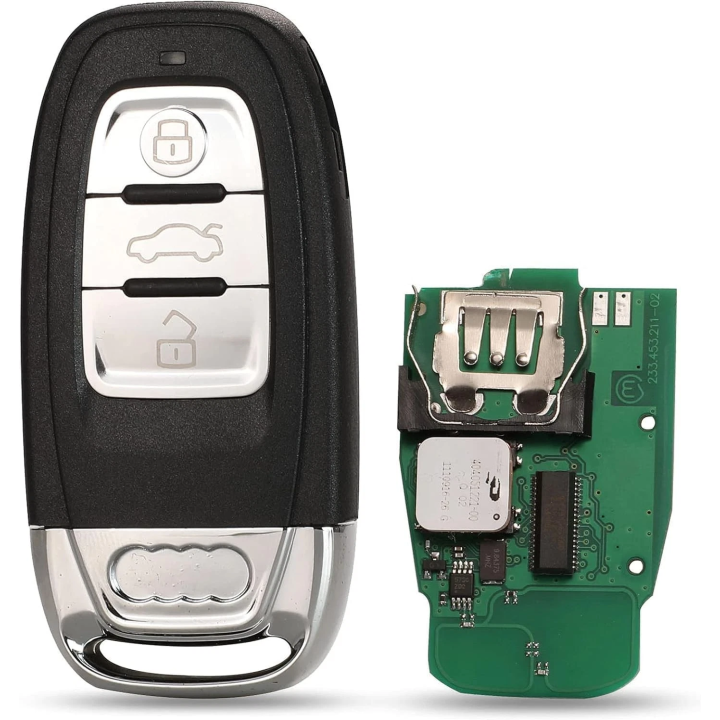 Clé vierge Audi A4 A5 A6 A7 A8 S4 S5 S6 S7 S8 Q3 Q5 3 boutons – 433 MHz ID46 PCF7945