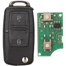 Clé vierge Volkswagen Bora Golf Polo Transporter 2 boutons ID48 434 MHz – à programmer
