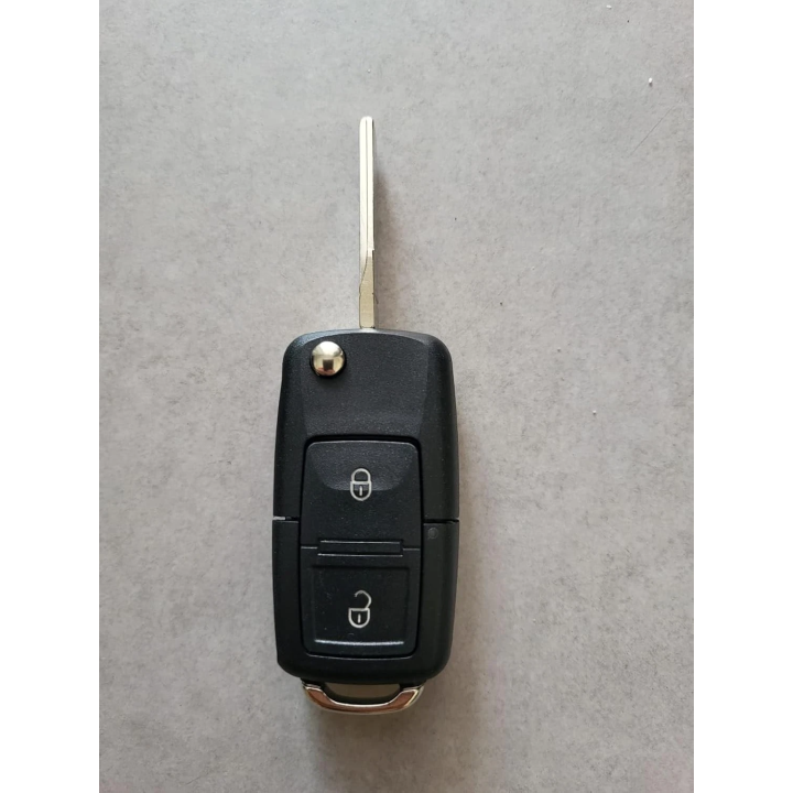 Clé vierge Volkswagen Bora Golf Polo Transporter 2 boutons ID48 434 MHz – à programmer - face avant