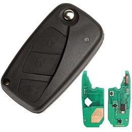 Clé télécommande Fiat vierge 3 boutons 433 MHz avec lame SIP22 et transpondeur ID46 PCF7946 – à programmer
