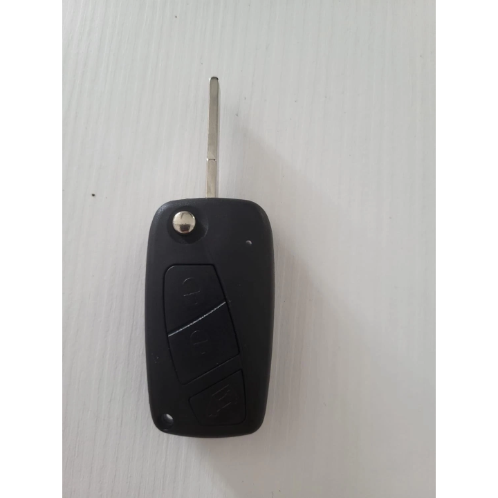 Clé télécommande Fiat vierge 3 boutons 433 MHz avec lame SIP22 et transpondeur ID46 PCF7946 – à programmer - face avant