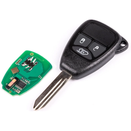Télécommande à programmer Chrysler 3 boutons ID46 PCF7941A ASK 433 MHz