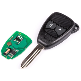 Télécommande à programmer Chrysler 2 boutons ID46 PCF7941A ASK 433 MHz