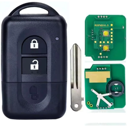 Clé vierge Nissan 2 boutons avec transpondeur ID46 – 433 MHz, à programmer