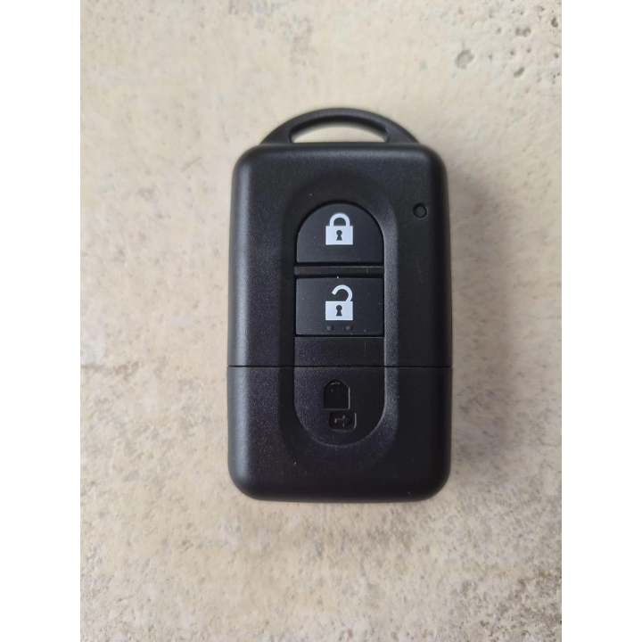 Clé vierge Nissan 2 boutons avec transpondeur ID60 – 433 MHz, à programmer - face avant