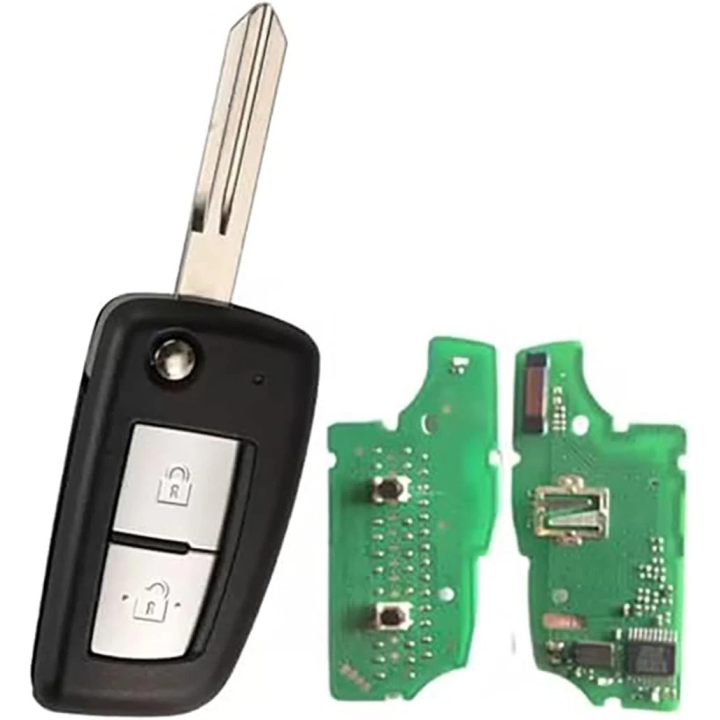 Clé vierge Nissan 2 boutons avec transpondeur 4A PCF7961M – 433 MHz, à programmer