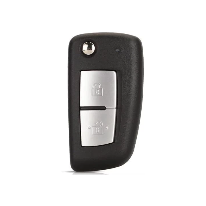 Clé vierge Nissan 2 boutons avec transpondeur 4A PCF7961M – 433 MHz, à programmer - face avant