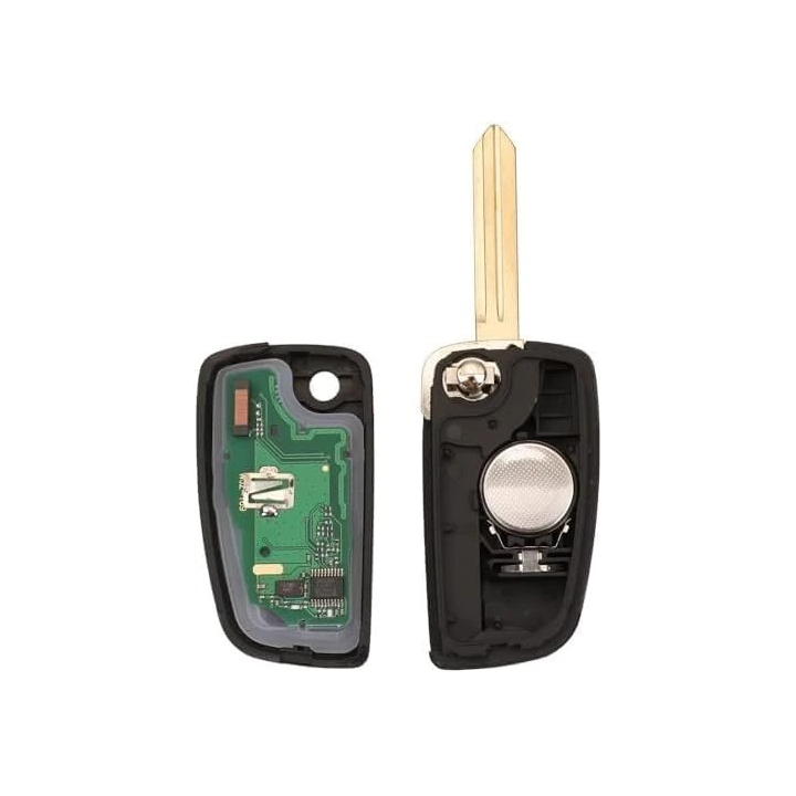 Clé vierge Nissan 2 boutons avec transpondeur 4A PCF7961M – 433 MHz, à programmer - vue intérieur